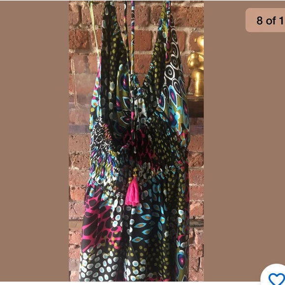 Contro Corrente Printed Halter Maxi Dress OS - Picture 7 of 8